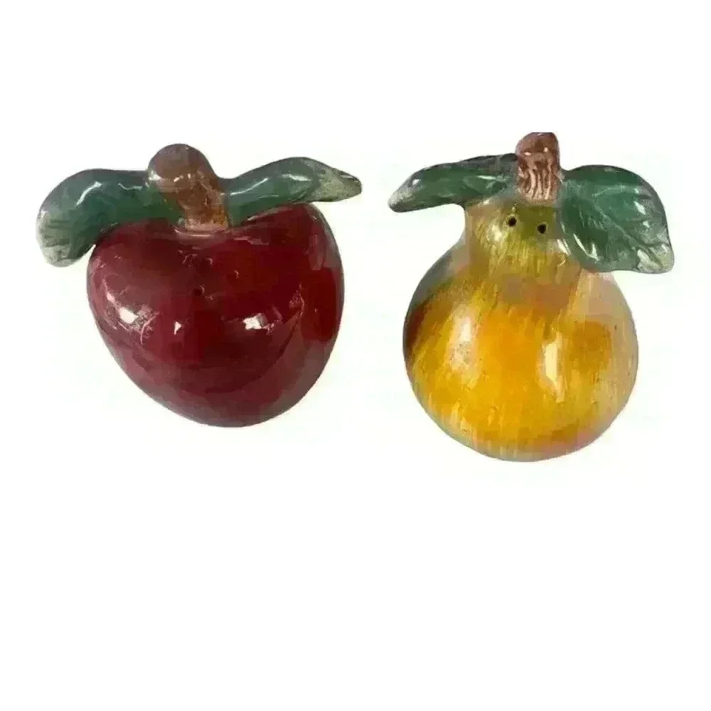 Sonoma By Sakura Apple Pear Salt & Pepper Shaker Fruit Kitchen Decor Ceramic